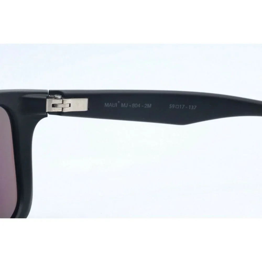 Maui Jim Makoa MJ 804-2M Square Black Sunglasses Polarized Green Gradient Lenses